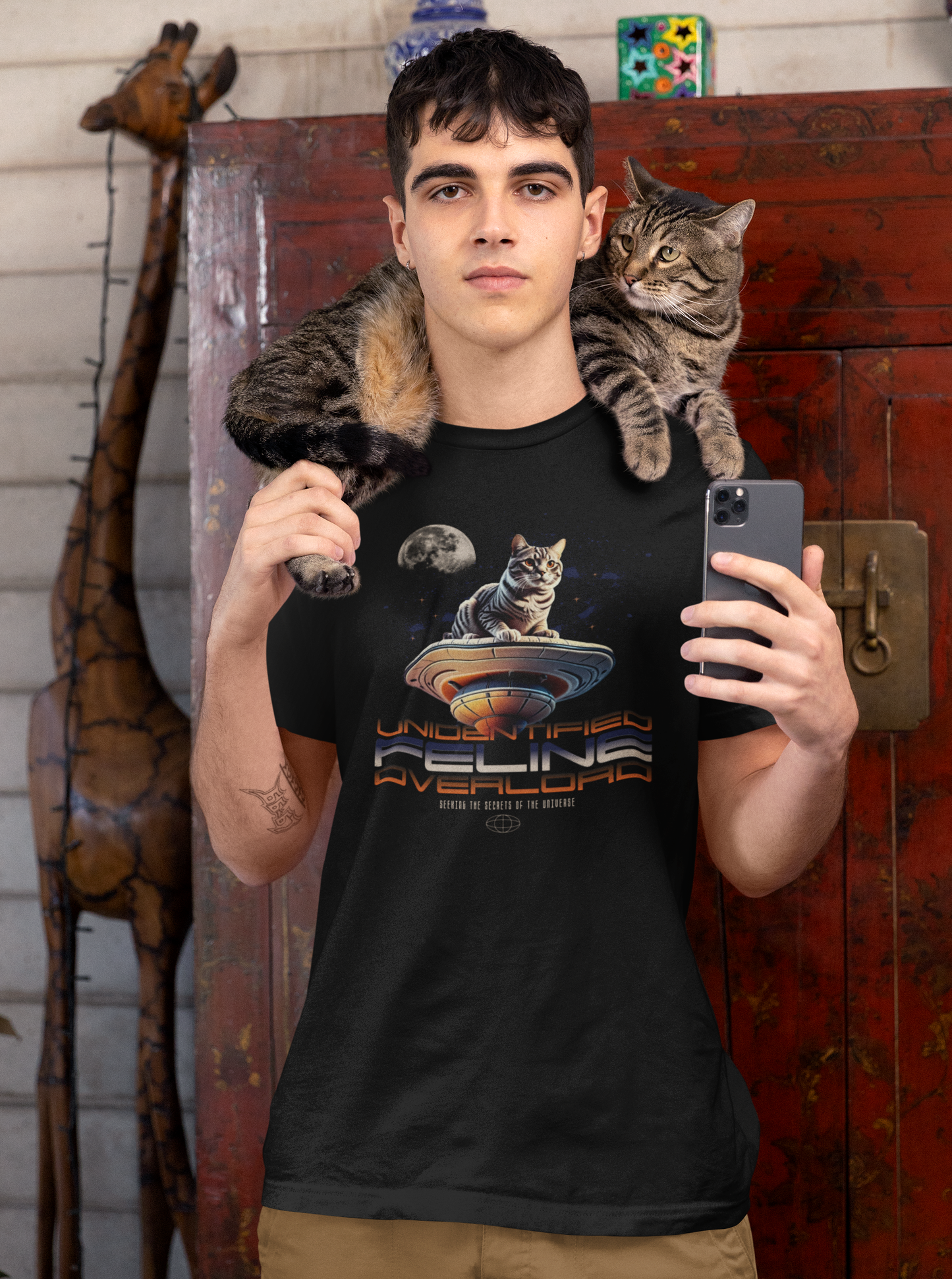 Unidentified Feline Overlord I Premium Unisex Crewneck T-shirt I FREE Shipping