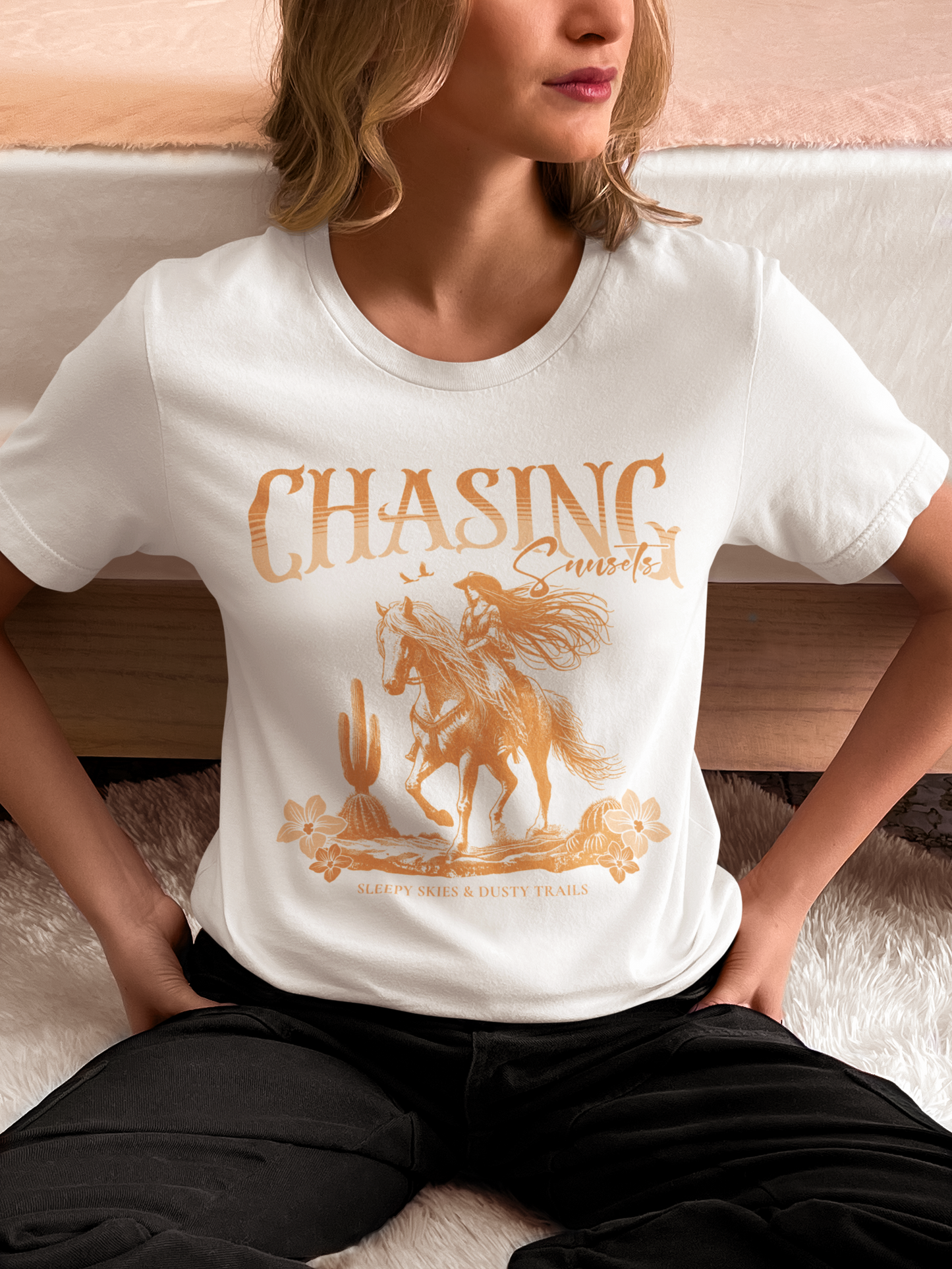 Chasing Sunsets | Premium Unisex Crewneck T-shirt I FREE Shipping